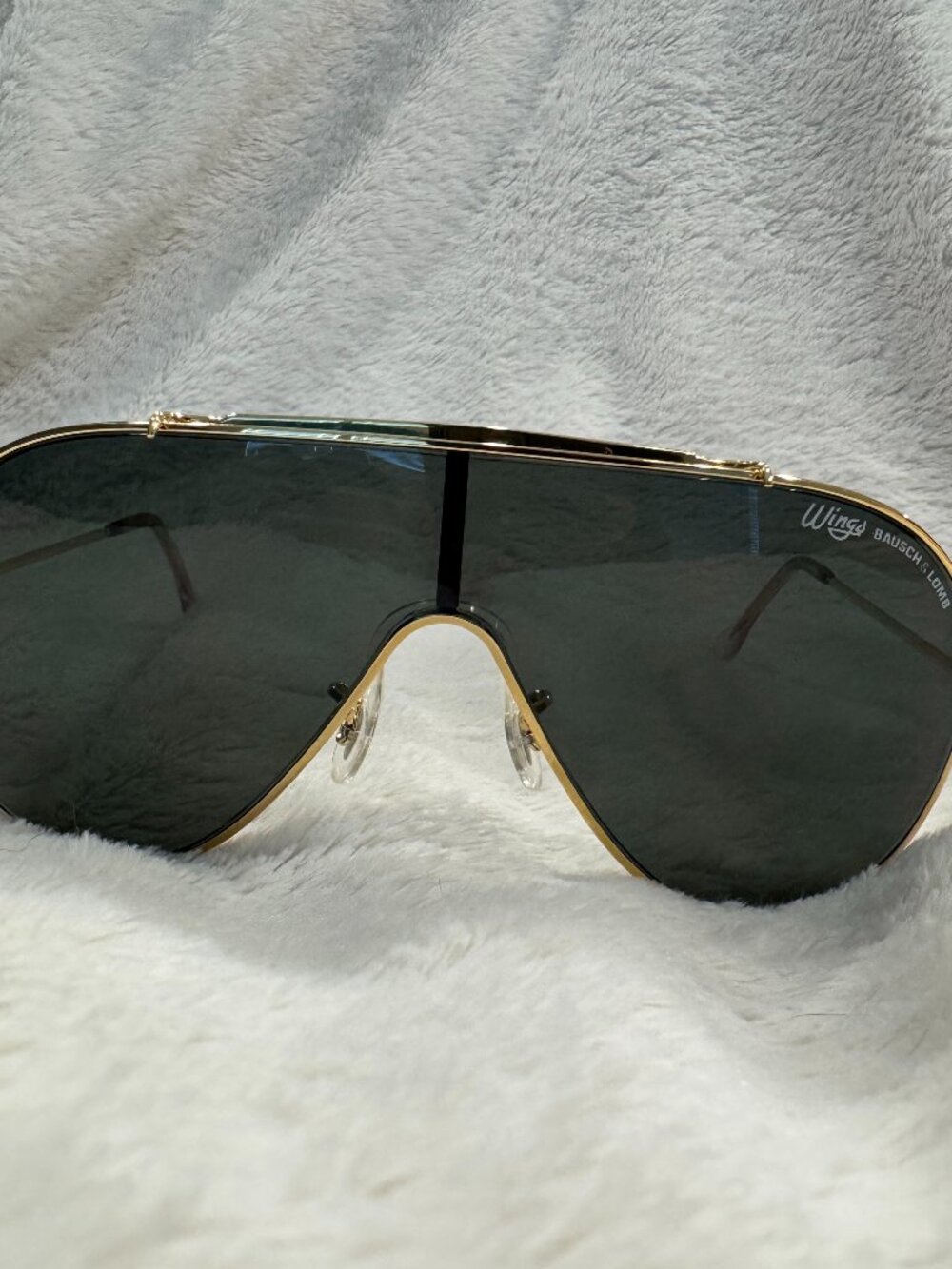 Vintage Bausch & Lomb Wings L1375 Arista Gray Sunglasses Complete Set